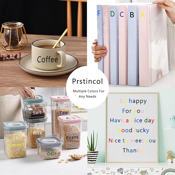 3456 Pcs 36 Sheets Colorful Alphabet Stickers Pad, 9 Colors Self Adhesive Letter Number Stickers Vinyl Waterproof Decals for Mailbox Gift Decoration Door Classroom Decor DIY Crafts