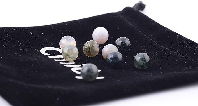 Natural Stone Beads 100pcs 6mm India Agate Round Genuine Real Stone Beading Loose Gemstone Hole Size 1mm DIY Smooth Beads for Bracelet Necklace Earrings Jewelry Making (India Agate, 6mm)