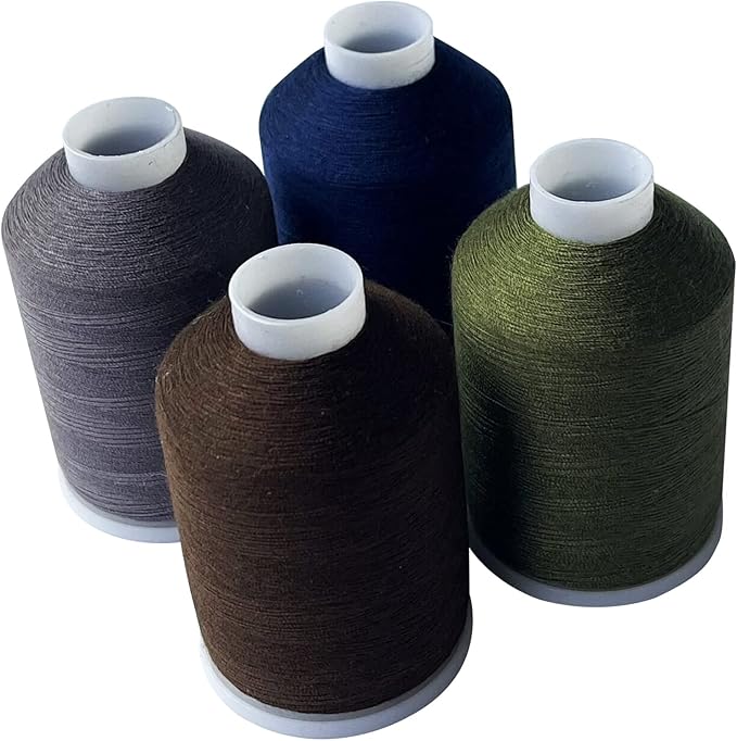 Sewing Thread Set, 4 Colors, 40s/2, 100% Polyester, 4000 Yards (Dark Common Series)