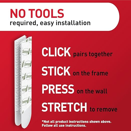 Command 15 lb & 10 lb Large and Medium 28 Pairs Picture Hanging Strips (56 Strips), Damage-Free Hangers for Picture Frames, No Tools Required, Great for Home Room Wall Decor, White Adhesive