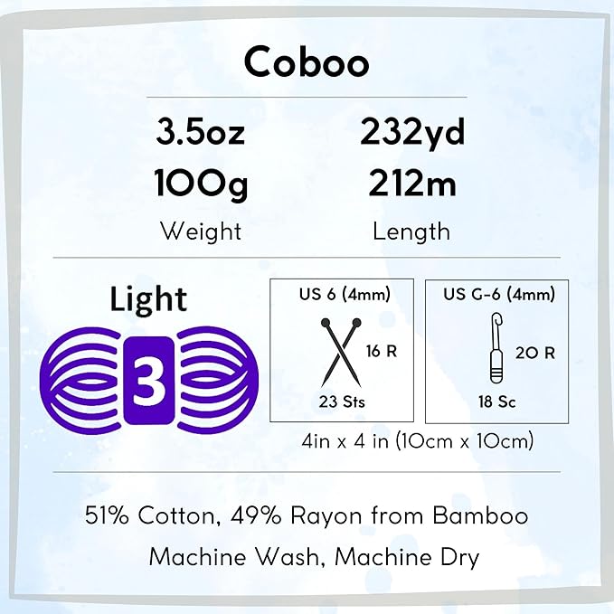 Lion Brand Coboo Magenta 835-144 (3-Skeins - Same Dye Lot) DK Light Worsted #3 Cotton, Bamboo Yarn for Crocheting and Knitting with Project Bag