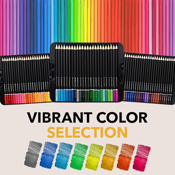 Castle Art Supplies Watercolor Pencils Set | 72 Vibrant Pigments for Blending, Drawing and Painting | Adults and Professionals | Presented in Tin Case