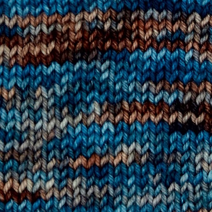 KnitPro Symfonie Fingering Weight Hand Dyed Variegated Yarn Skein | Extra Fine Merino Wool & Polyamide Blend for Knitting & Crocheting, Oeko-TEX Certified 400m, 100g | Terra Cabin in the Woods