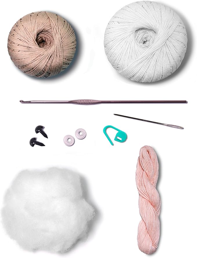 Circulo Amigurumi Crochet Kit - Too Cute - All Included, Easy Instructions - Crochet Kit for Intermediate - Crochet Set - Character Crochet Kit, Premium Amigurumi Yarn for Crocheting - Sheep