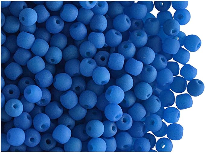 SCARA 600 pcs Czech Glass Round Beads 0.12 inches (3mm), NEON (UV Active) Glass Beads for Jewelry and Bracelets Making, Beads for Bracelets, Bead kit MEGA Mix