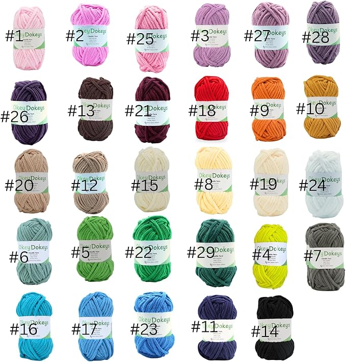 Size 6 Chenille Yarn 50g/32yds, 100% Polyester, Never Compressed to Keep Yarn Fluffy, 1 Pack, Each Skein - 1.76oz/50g, 32yds/35m, for Crocheting and Amigurumi, Neutral Tan, Color 12