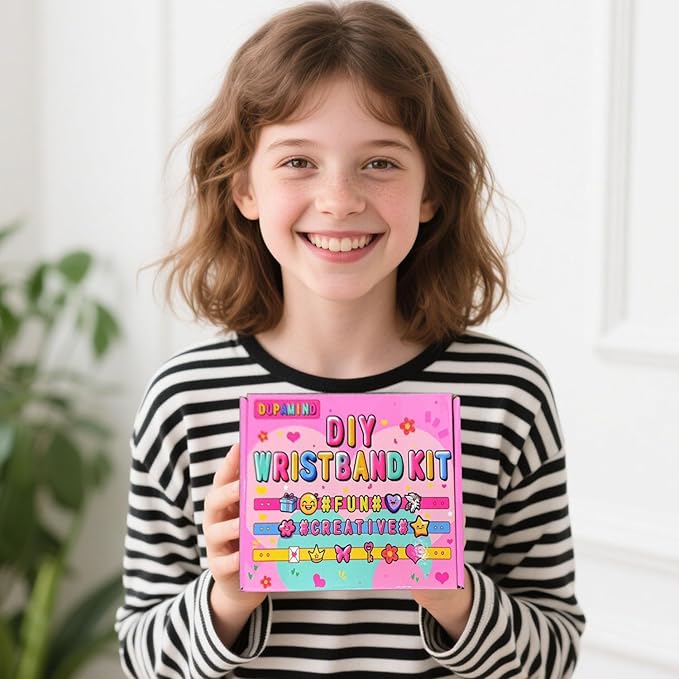 dupamind art & craft kits for kids, christmas gifts friendship bracelet making kit for girls, diy jewelry making kit, birthday present for ages 4-12, toy for age 4, 5, 6, 7, 8, 9, 10, 11, 12 years old