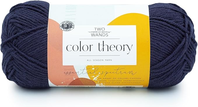 Lion Brand Yarn, Color Theory Worsted Weight Yarn for Knitting and Crochet, Admiral, 1 Pack, Acrylic Fiber with Modern Color Palette, Perfect for Sweaters, Hats and Cozy Blankets