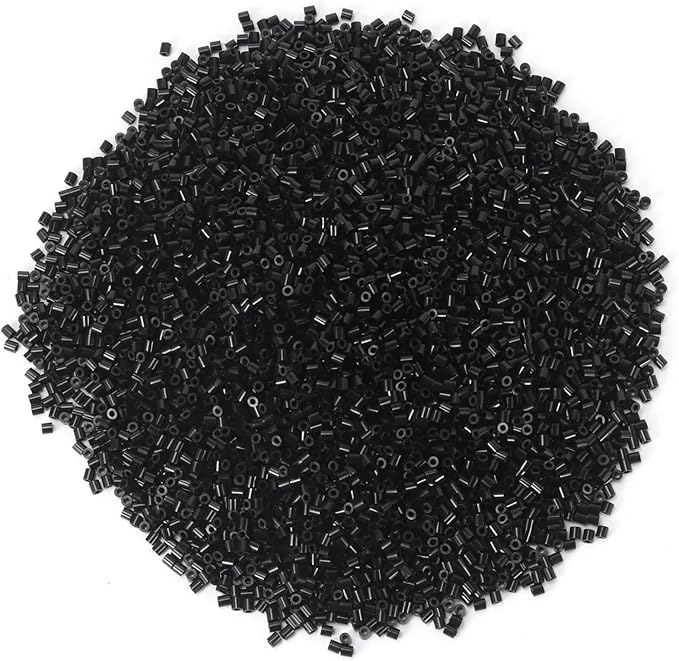 banchelle fuse beads melting beads refills for 5 mm fuse bead board, about 7000 pcs (black)