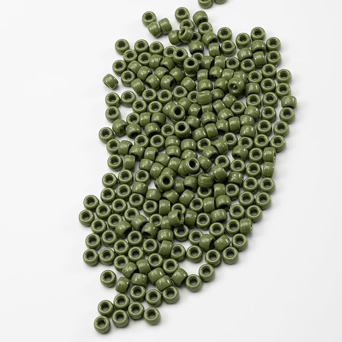 Gxueshan 1000 Pcs Acrylic Pony Beads 6x9mm Bulk for Bracelet Necklace Jewelry Making Earring Hair Braiding Kandi Beads