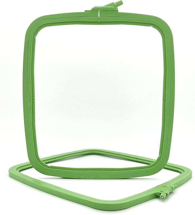 nurge green large (no:4) plastic square embroidery hoop, cross stitch hoops, punch needle hoop , diy craft sewing,abs plastic embroidery hoops
