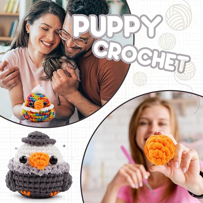 Vanttokeey Crochet Kit for Beginners, Animal Amigurumi Crochet Kits Included, Step-by-Step Video Tutorials, Beginner Crochet Kit for Adults and Kids, DIY Easy Crochet Crafts (Eagle Parrot)