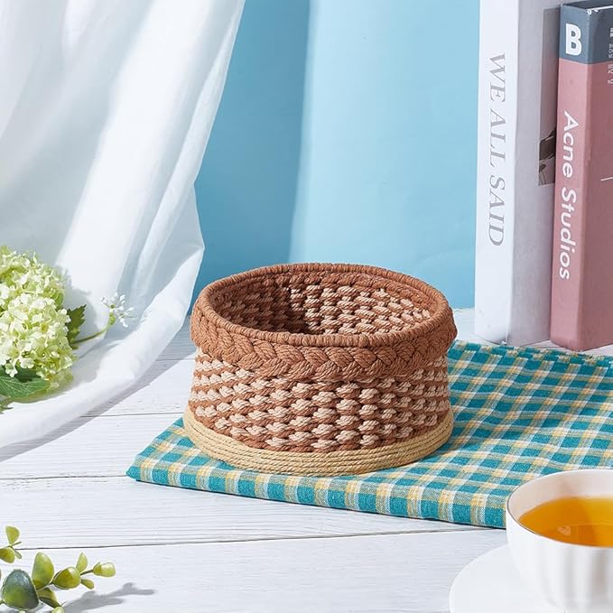 ACRNIGHEET Macrame Basket Weaving kit Weaving Kit for Adults Beginners with Step-by-Step Tutorials Storage Basket Making Kits Craft Gift Ideas