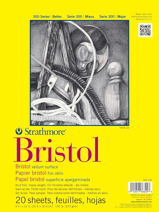 Strathmore 300 Bristol Vellum 9X12 Pad