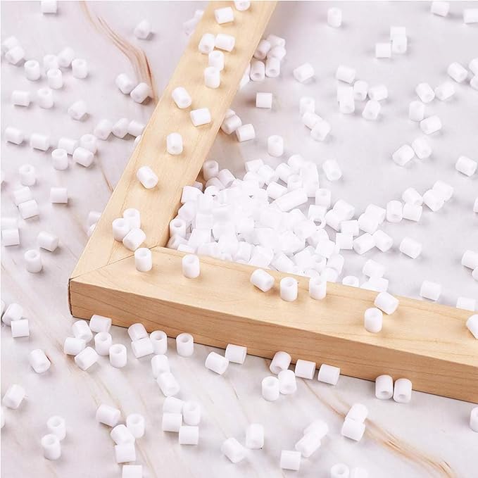 tcthbc fuse beads 6000 pieces 5mm white melty iron beads compatible with perler and hama