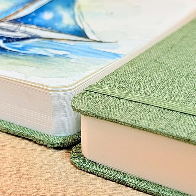42 Sheets Watercolor Journal, 6.5x6.5in Watercolor Sketchbook with 140 lb/300 GSM Cold Press Cotton Paper, Mini Watercolor Notebook, Ideal for Painting, Drawing & Mixed Media