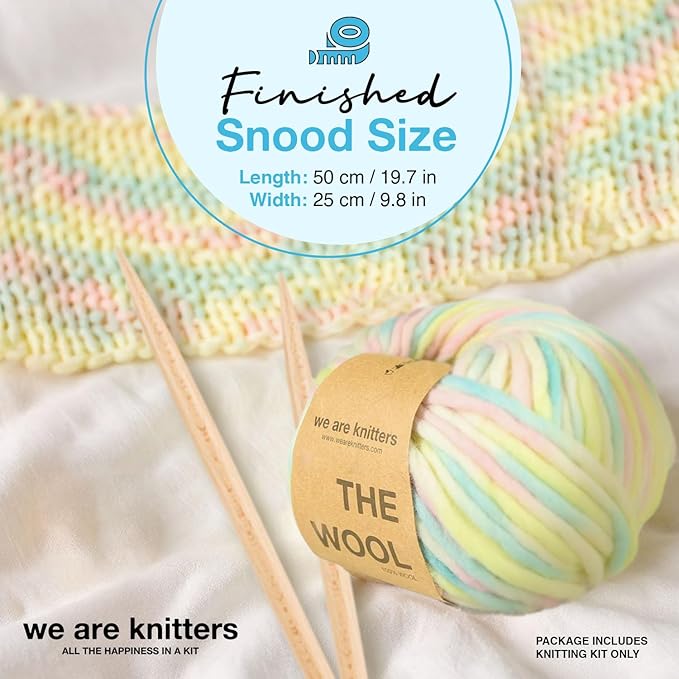 We Are Knitters Himba Snood Kit | Beginner Crochet Gift Kit | Easy Flat Knit Snood for Winter | Relaxing DIY Handmade Gift Set