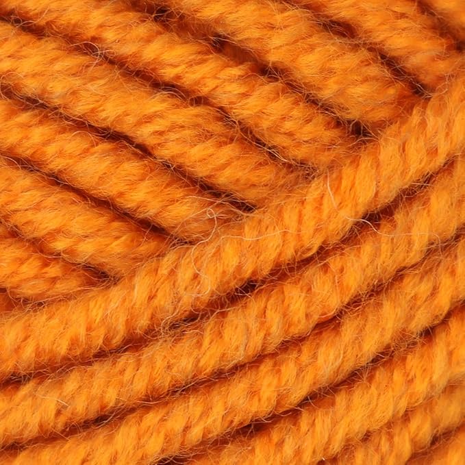 Estako Megastar, (4 Skeins Pack) 75% Acrylic 25% Wool Yarn, Soft, Chunky Bulky Weight #5 for Crochet and Knitting (4 x 3.52 Oz) / (4 x 120 Yrds) (62061 - Dark Yellow)