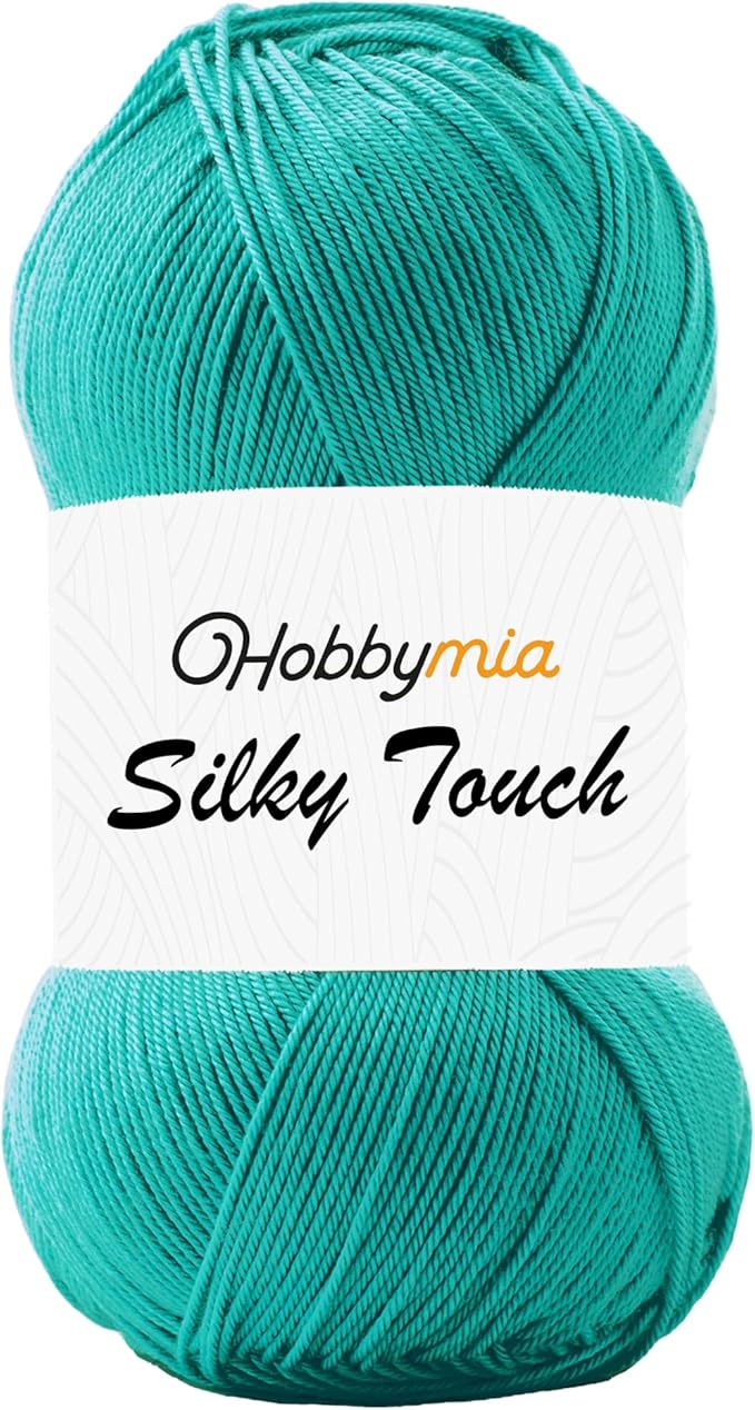Silky Touch Acrylic Yarn - Soft Sport Weight Yarn for Crochet & Knitting - 100g / 383yds - 100% Microfiber Acrylic - Lightweight Fine Smooth Yarn(Green - Emerald Green, 1 Skein)