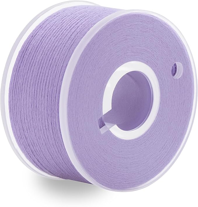 Mandala Crafts 144 Lavender SA156 Prewound Bobbins for Singer Sewing Machine -15J SA156 Prefilled Bobbin Thread for Brother Sewing Machine and Embroidery