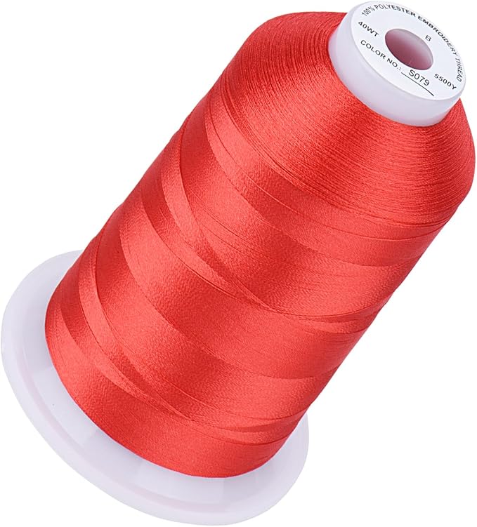 Simthread 5500Yds Embroidery Thread, 5000M High-Yardage 40WT 100% Polyester Thread – 170+ Vivid Colors, High-Speed Rated – Compatible with Brother, Singer, Janome & More - Camation S079