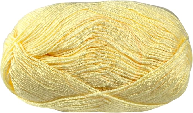 10-Pack of Yonkey Monkey 500 Grams Yarn - 70% Rayon derived from Bamboo, 30% Cotton - Imported - Milk Yellow 9009