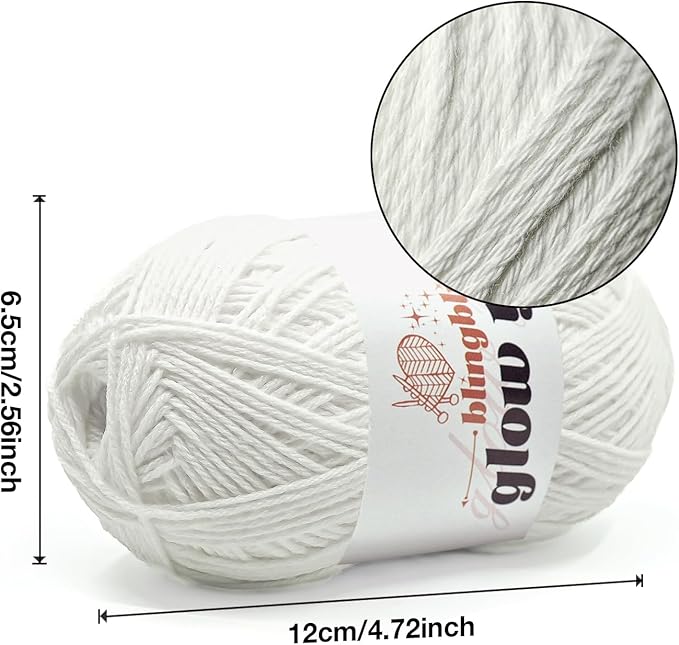 Glow in The Dark Yarn - 100g/3.5oz DK #3 Light Weight, Beginner-Friendly Crochet & Knitting Supplies (Pure Yellow, 1 Pack)