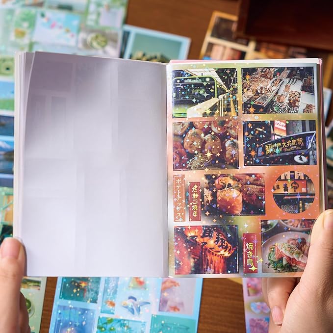 Japanese Sticker Book - 40 Sheets Cherry Blossom & Izakaya Food Stickers for Journals, Planners, Scrapbooking & Water Bottles - Kawaii Vinyl Decals (554 Pcs)