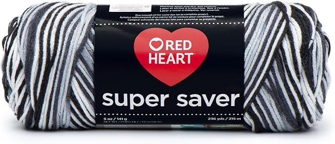 Red Heart E300.0932 Super Saver Yarn, Zebra Print