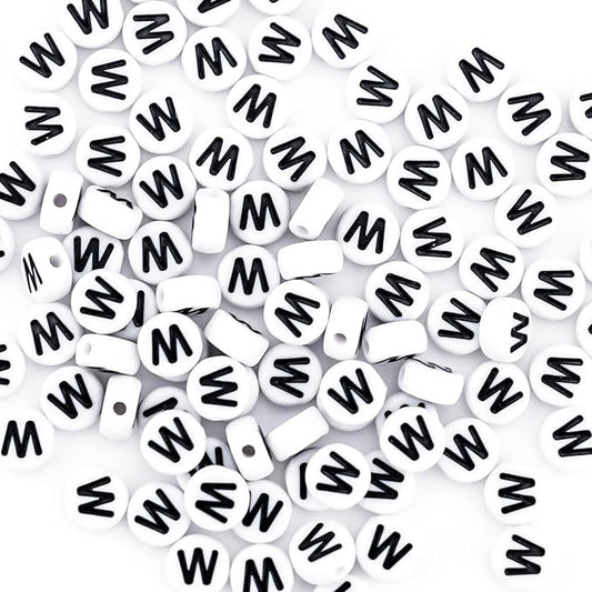 sunrica 300pcs circle letter pony beads for friendship bracelets making 4x7mm individual white alphabet beads w