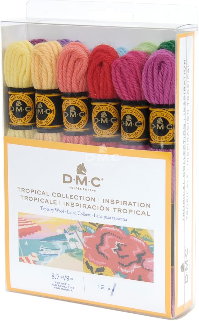 DMC Tapestry Wool - The Tropical Collection - 12 Count - 8.7 Yards Skeins