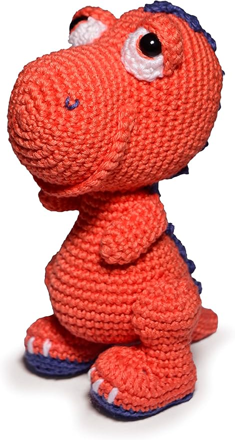 Círculo Amigurumi Crochet Kit - Baby Dino - All Included, Easy Instructions - Crochet Kit for Intermediate - Crochet Set - Animal Crochet Kit, Premium Amigurumi Yarn for Crocheting – T-Rex