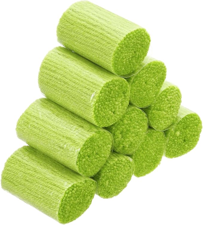 PATIKIL 10 Rolls Latch Hook Yarn Kit, Precut Rugs Making Crochet Bundles for Adults Beginners Tapestry DIY Craft, Light Green