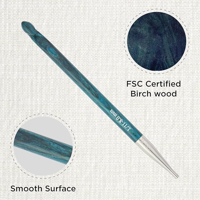 KnitPro Dreamz Afghan/Tunisian Crochet Hook | US Size L (8mm)