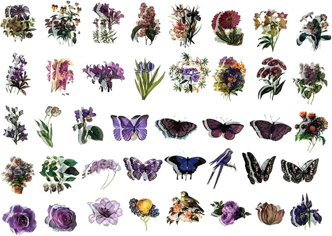Esweny 200PCS Vintage Scrapbooking Supplies Kit, Scrapbook Sticker Paper Pack for for Planners Aesthetic Cottagecore Room Decor Wall Art Collage Album