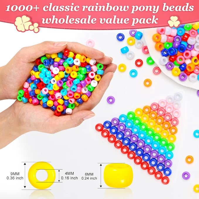 eppingwin beads and bead assortments (1000 pony beads-rose gold)…