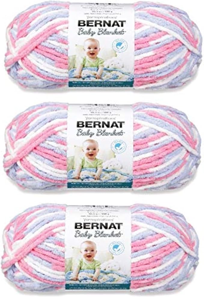 Bernat Baby Blanket Yarn (3-Pack) Pink Blue 161103-3305