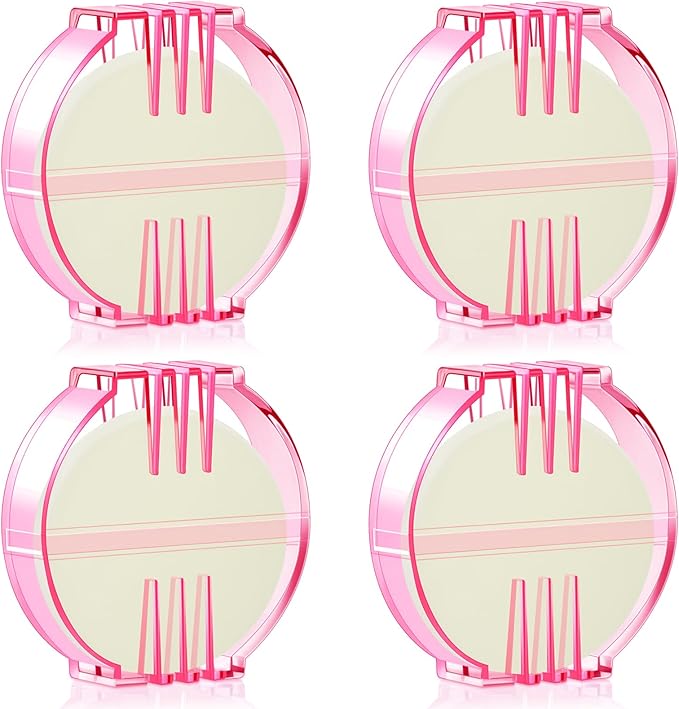 Maitys 4 Pcs Thread Wax Thread Conditioner Beeswax for Hand Sewing Embroidery Beeswax Floss Conditioner for Quilting Sewing Strengthening Line Embroidery Wax (White,Pink Case)