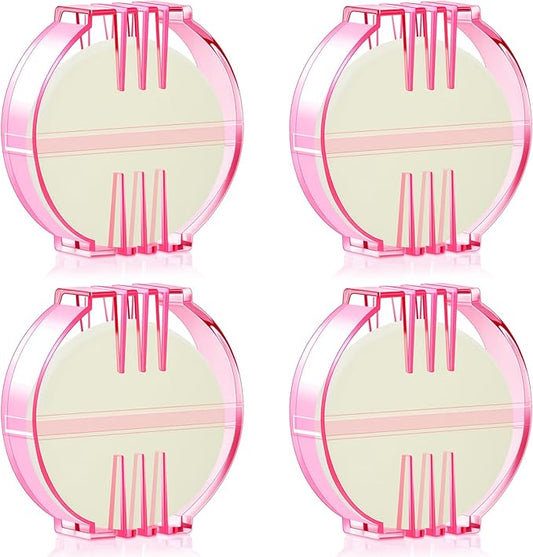 Maitys 4 Pcs Thread Wax Thread Conditioner Beeswax for Hand Sewing Embroidery Beeswax Floss Conditioner for Quilting Sewing Strengthening Line Embroidery Wax (White,Pink Case)