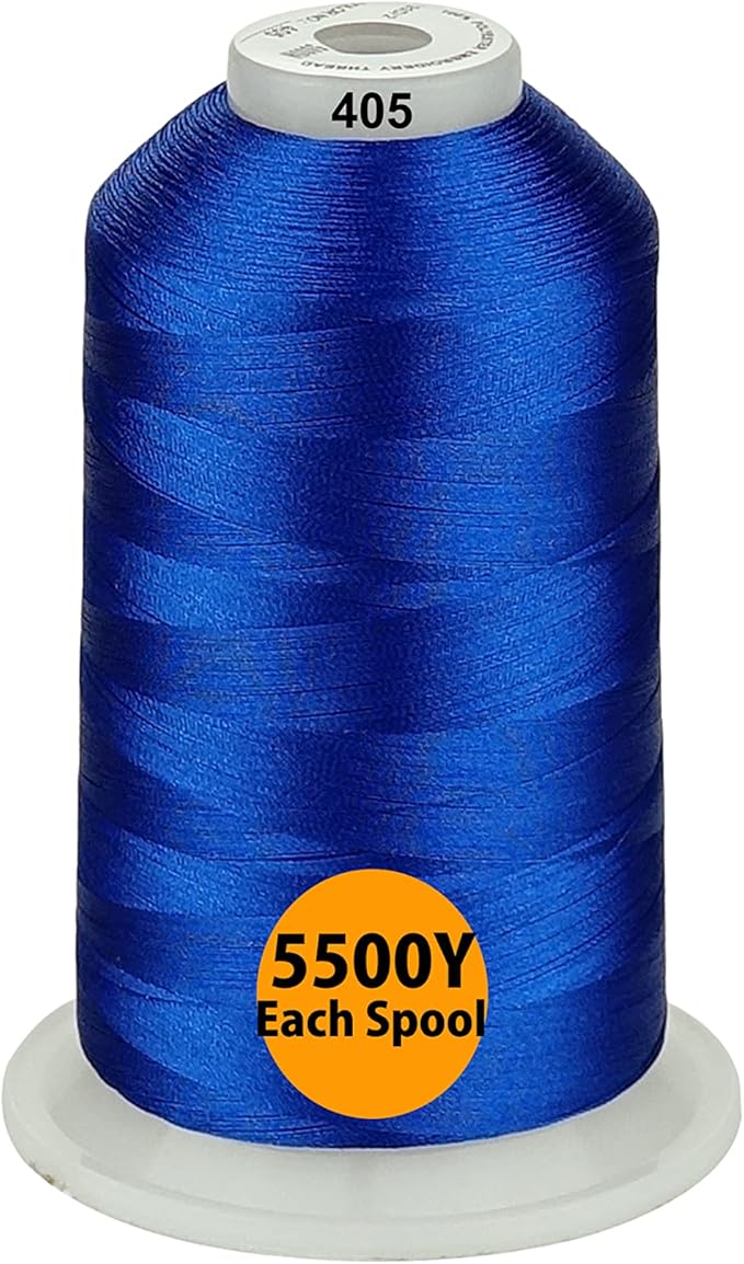 Simthread - 33 Selections - Various Assorted Color Packs of Polyester Embroidery Machine Thread Huge Spool 5500Y for All Purpose Sewing Embroidery Machines - Essential Color 2