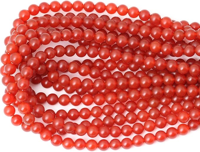 45PCS 8mm Natural Frosted red Agate Round Loose Beads for Jewelry Making DIY Findings 1 Strand 15"