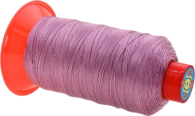 Mandala Crafts Size 346 210D T350 Bonded Nylon Thread - Mauve 415 YDs Tex 350 Heavy Duty Sewing Threads for Leather, Jeans, Weaving, Outdoor Marine Upholstery