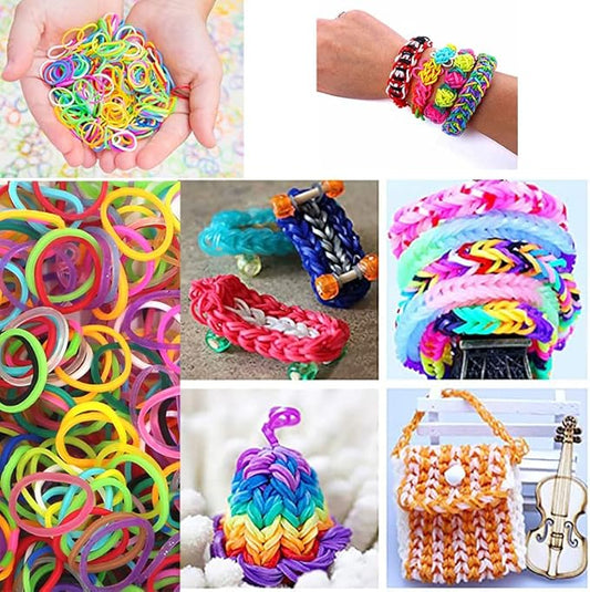 6000-Pack Rubber Loom Bands Making Kit,50PCS S-Clips10-Hooks,Colorful Rubber Bands Refill Kits for Weaving DIY Crafting Gift (Dark Green)