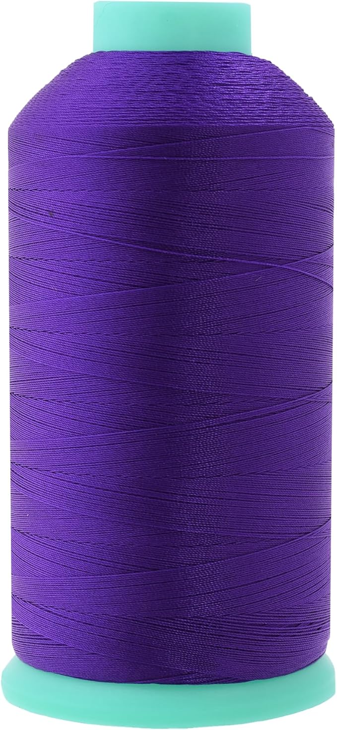 Mandala Crafts Size 46 210D T45 Bonded Nylon Thread - Violet 2843 YDs Tex 45 Heavy Duty Sewing Threads for Leather, Jeans, Weaving, Outdoor Marine Upholstery