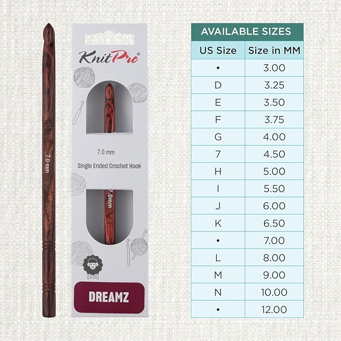 KnitPro Dreamz Single-Ended Crochet Hook | 7mm