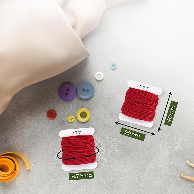 Embroidery Floss Kit and Refills - Cotton Threads - DMC Color Coding for Cross Stitch, String Crafts, Friendship Bracelets