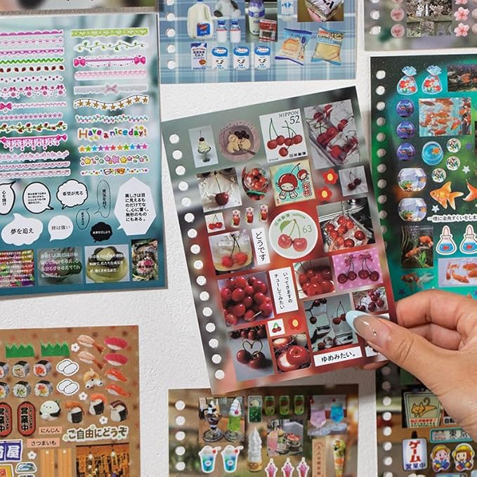 Alideco 30pcs Scrapbook Stickers Vintage Cakes Cuisine Desserts Sticker Book for Adults Sticker journaling Stickers for Scrapbooking (wodexiaxiang)