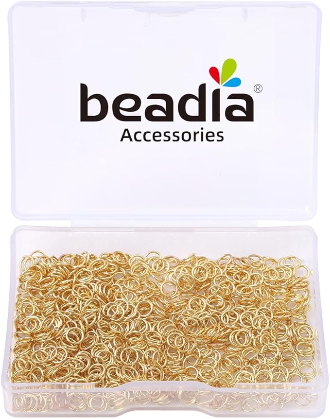 14K Gold Plated Jump Rings Non Tarnish 4mm 900pcs for Jewelry Making Findings