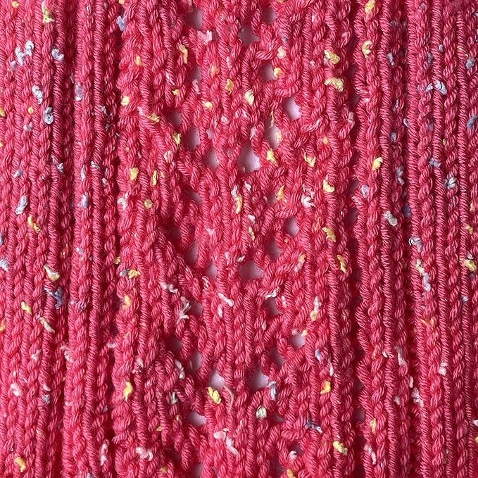 Tweed Twinkles Soft Baby Yarn for Crocheting, 8-Pack (696Yds / 400G), Free Patterns - Acrylic Baby Blanket Knitting Yarn with Flecks - Size 3 DK Light Worsted Weight - Coral Pink