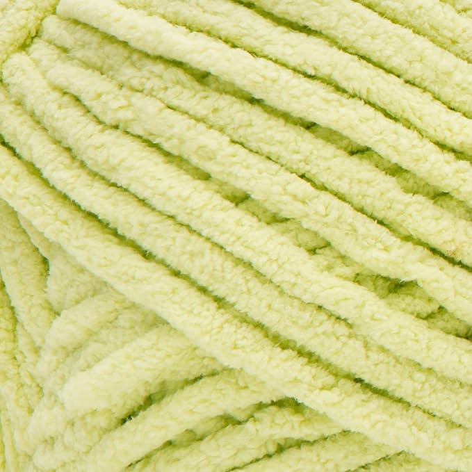 Bernat Baby Blanket BB Lemon Lime Yarn - 2 Pack of 10.5oz/300g - Polyester - #6 Super Bulky - 220 Yards - Knitting/Crochet